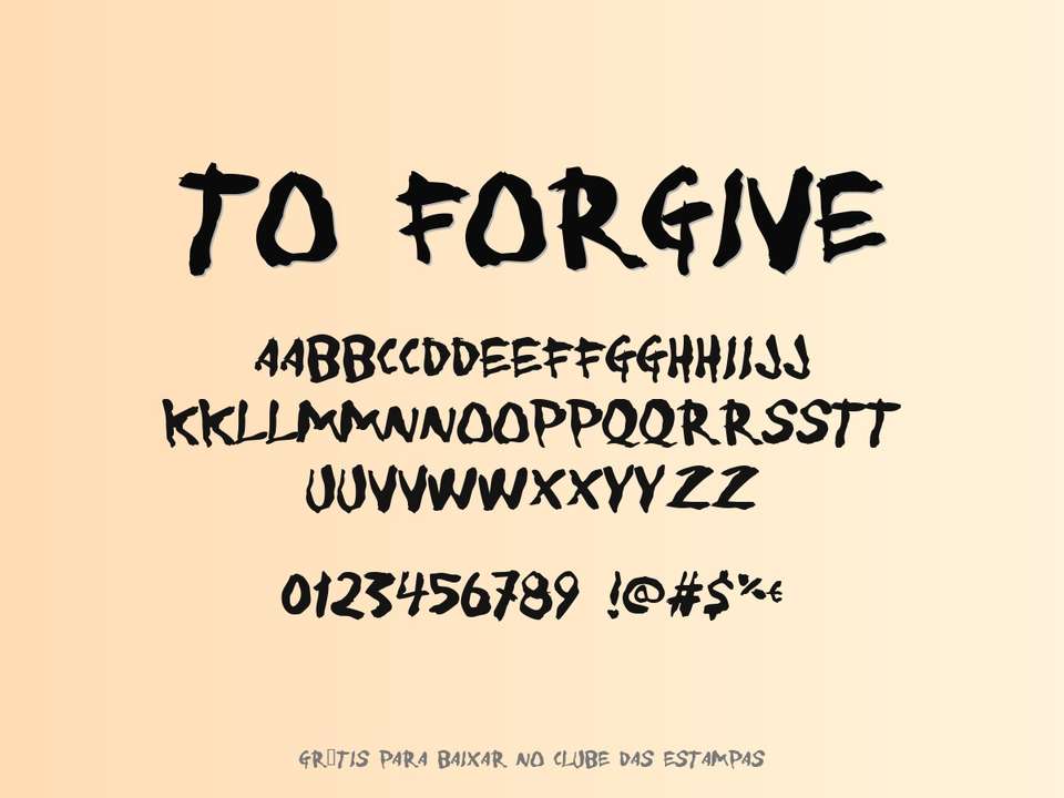 Fonte To Forgive Grátis Para Baixar