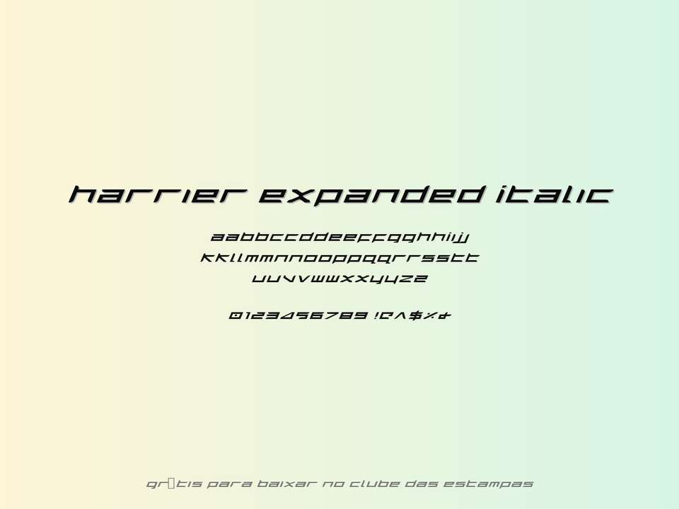 Fonte Harrier Expanded Italic Grátis Para Baixar
