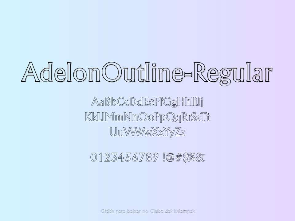 Fonte Adelonoutline Regular Grátis Para Baixar
