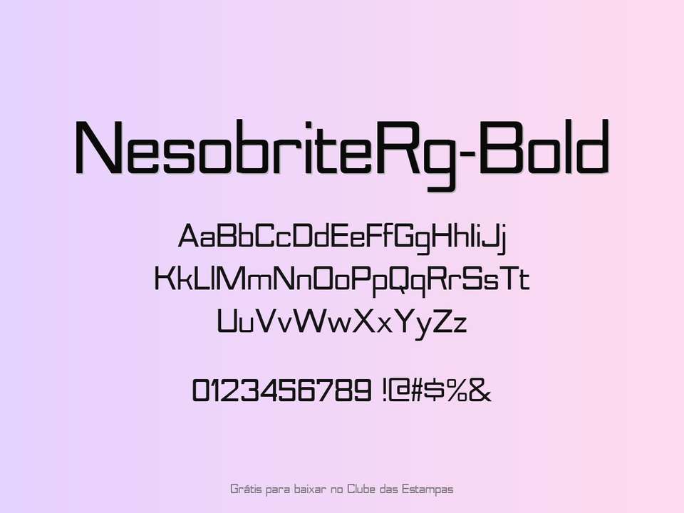Fonte Nesobriterg Bold Grátis Para Baixar