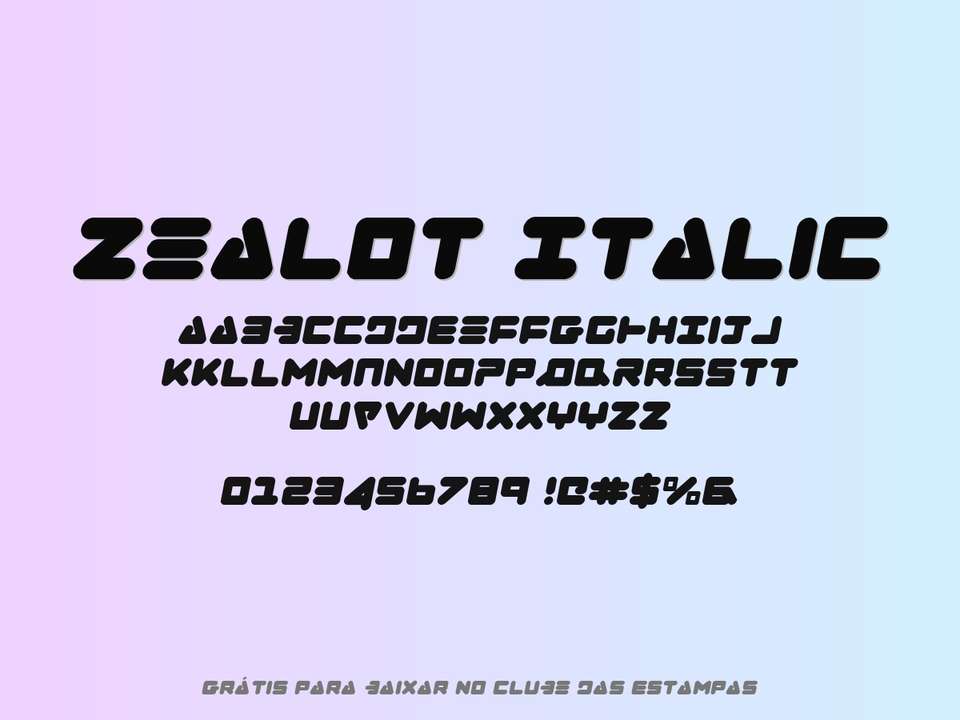 Fonte Zealot Italic Grátis Para Baixar
