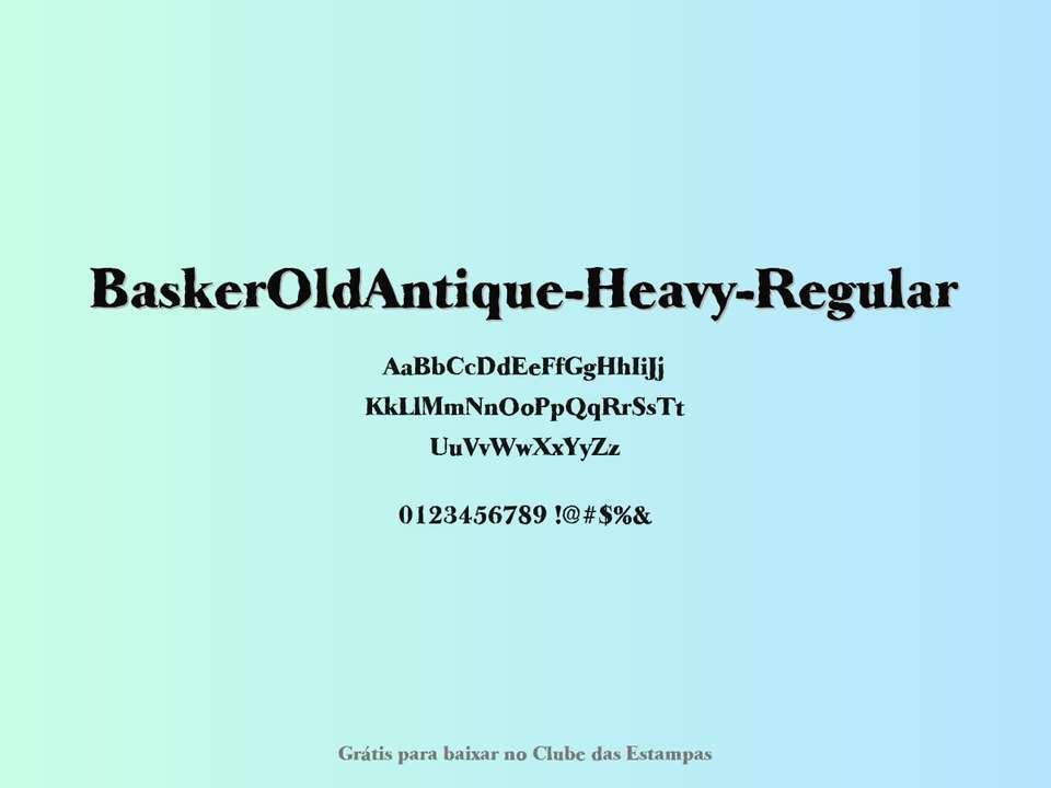Fonte Baskeroldantique Heavy Regular Grátis Para Baixar