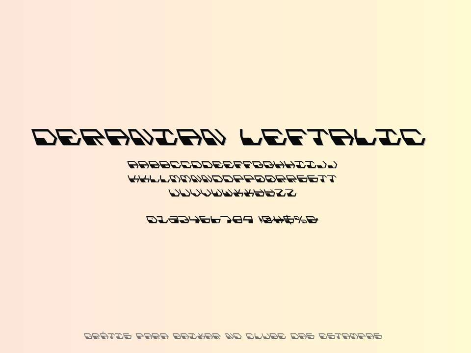 Fonte Deranian Leftalic Grátis Para Baixar