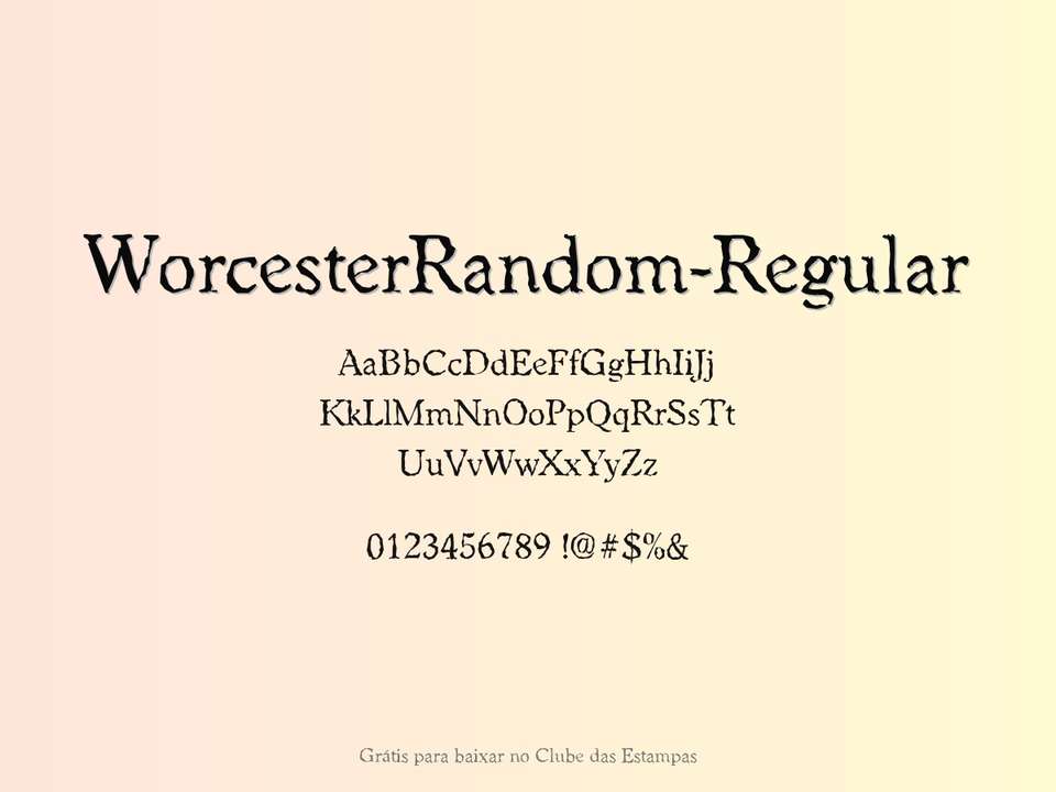 Fonte Worcesterrandom Regular Grátis Para Baixar