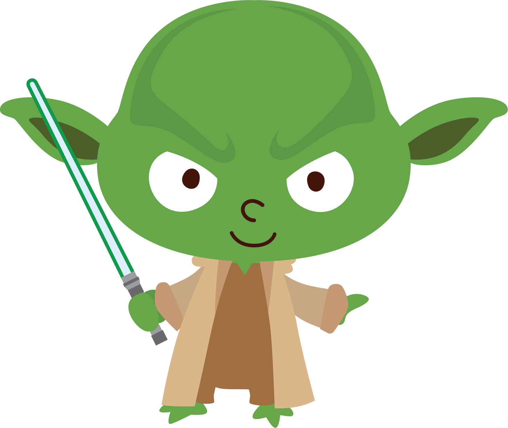Grogu Com Sabre De Luz Ficção Científica Png Grátis Para Baixar Vetor