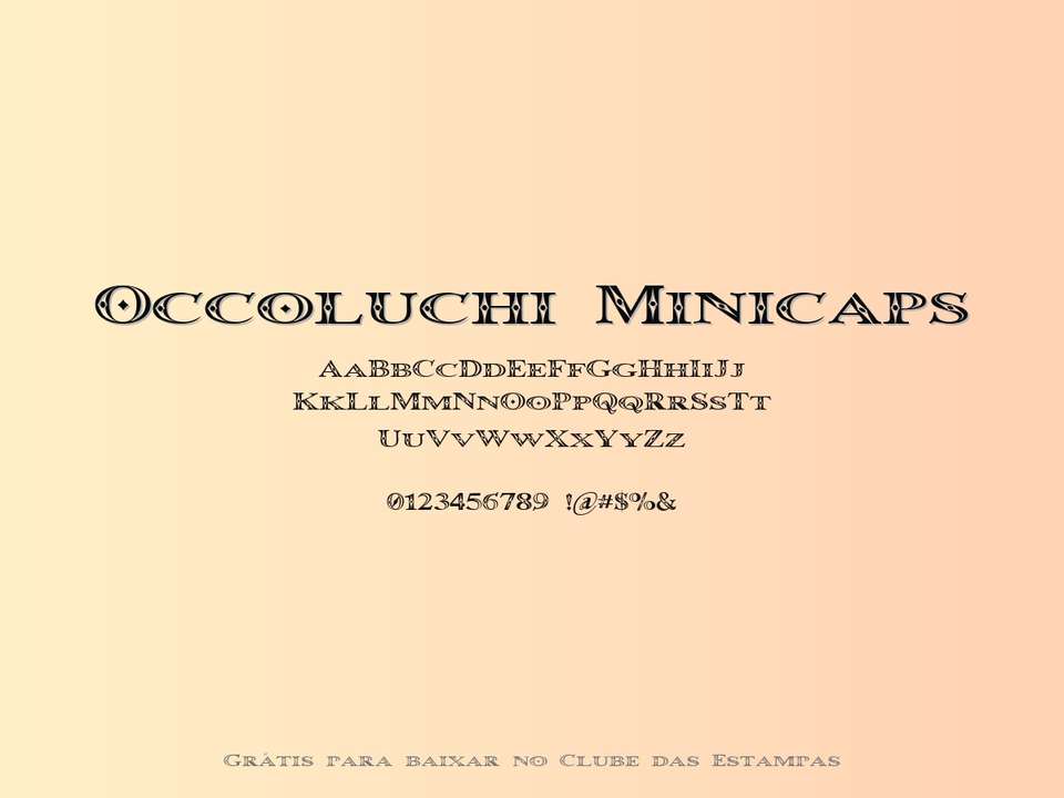 Fonte Occoluchi Minicaps Grátis Para Baixar