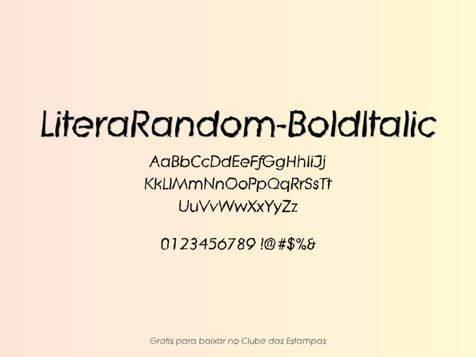 Fonte Literarandom Bolditalic Grátis Para Baixar