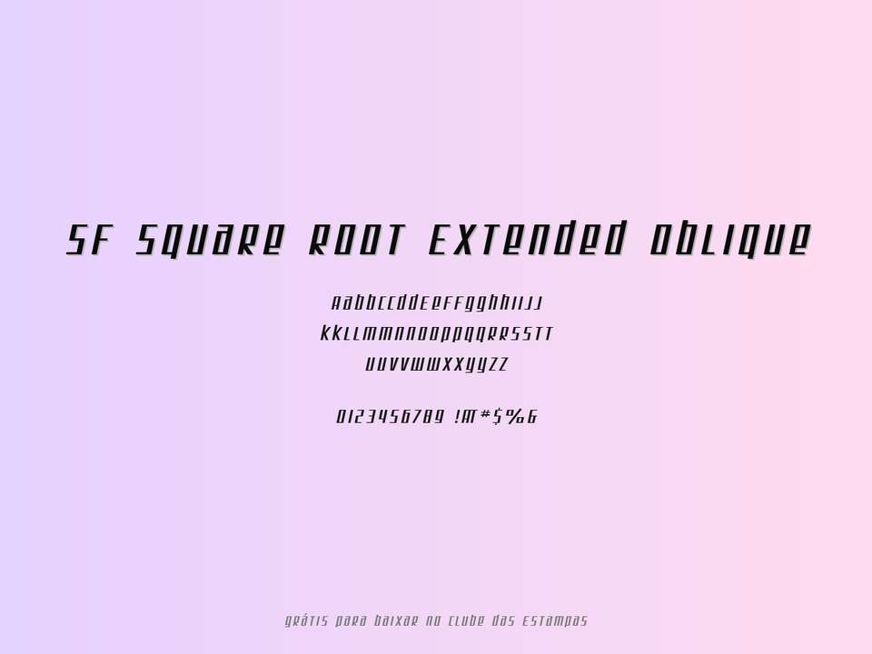 Fonte Sf Square Root Extended Oblique Grátis Para Baixar