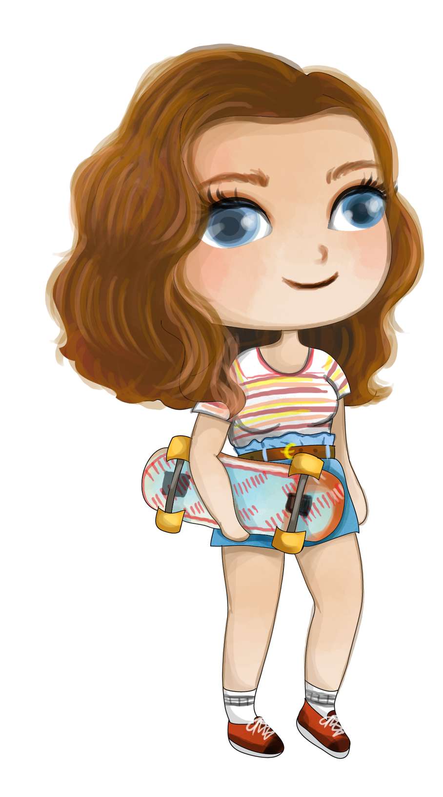Menina Skatista Em Estilo Cartoon Cartoon Png Grátis Para Baixar