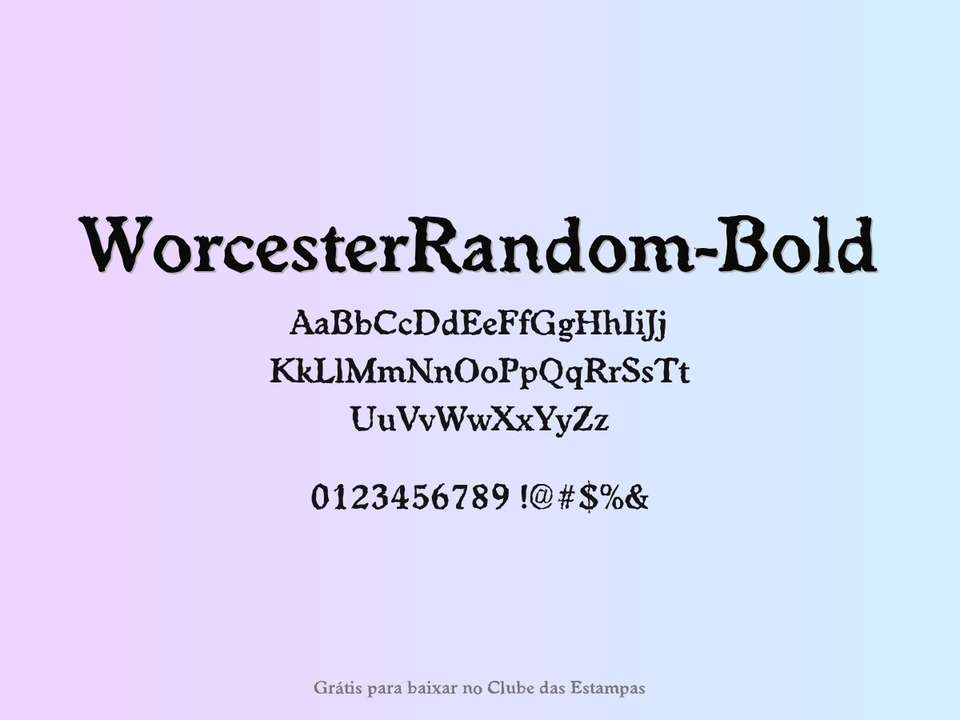 Fonte Worcesterrandom Bold Grátis Para Baixar