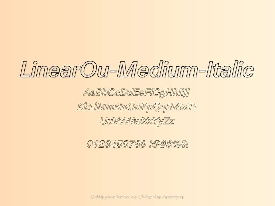 Fonte Linearou Medium Italic Grátis Para Baixar