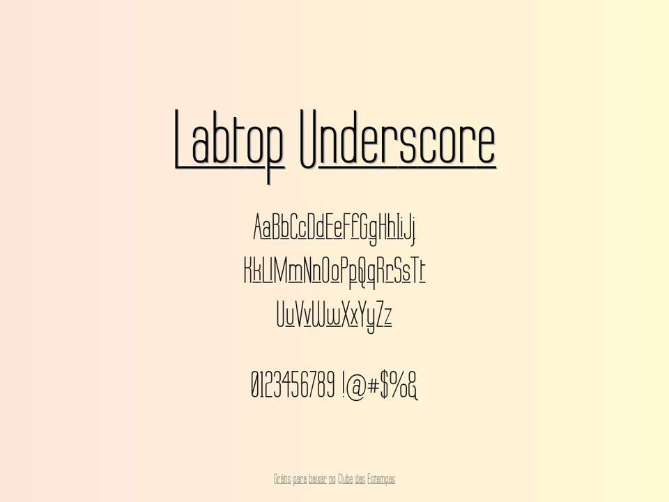 Fonte Labtop Underscore Grátis Para Baixar
