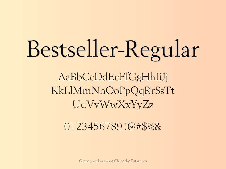 Fonte Bestseller Regular Grátis Para Baixar