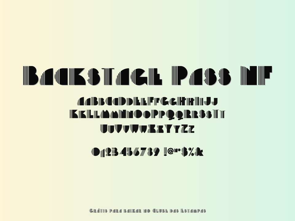 Fonte Backstage Pass Nf Grátis Para Baixar