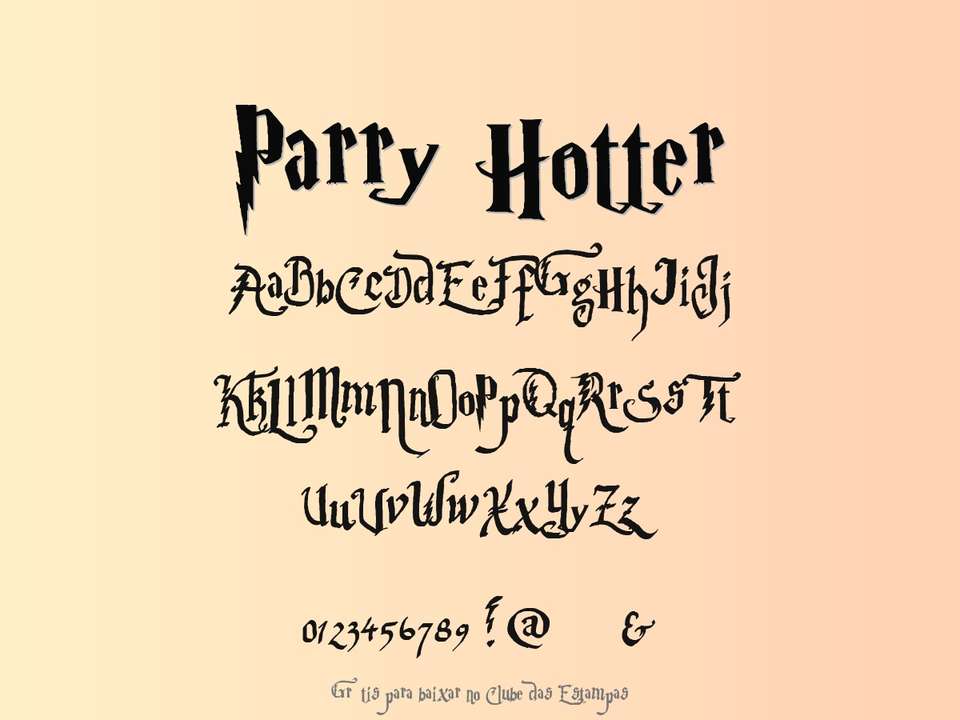 Fonte Parry Hotter Grátis Para Baixar