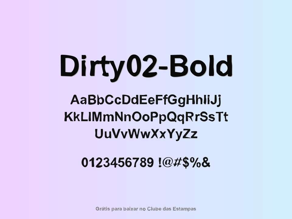 Fonte Dirty02 Bold Grátis Para Baixar