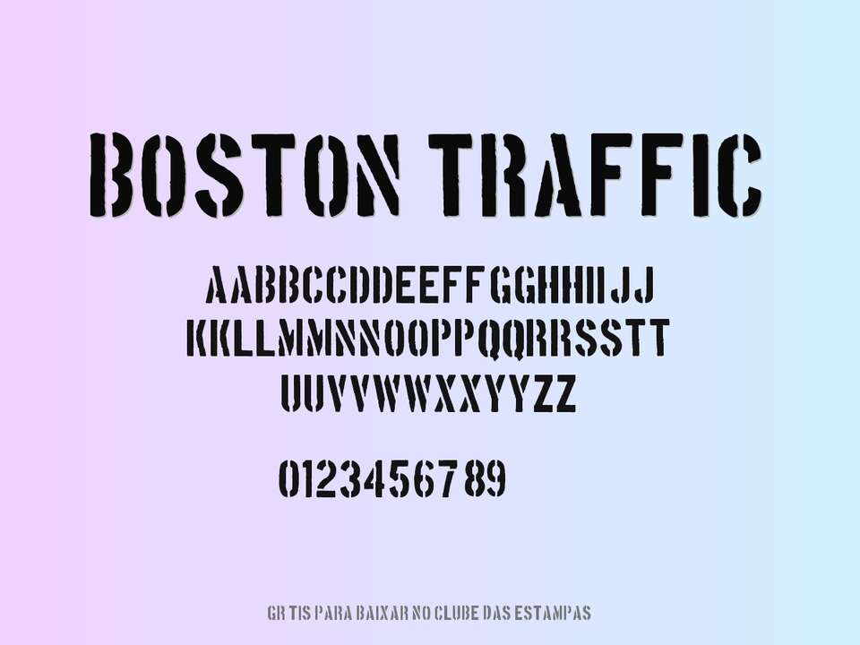Fonte Boston Traffic Grátis Para Baixar