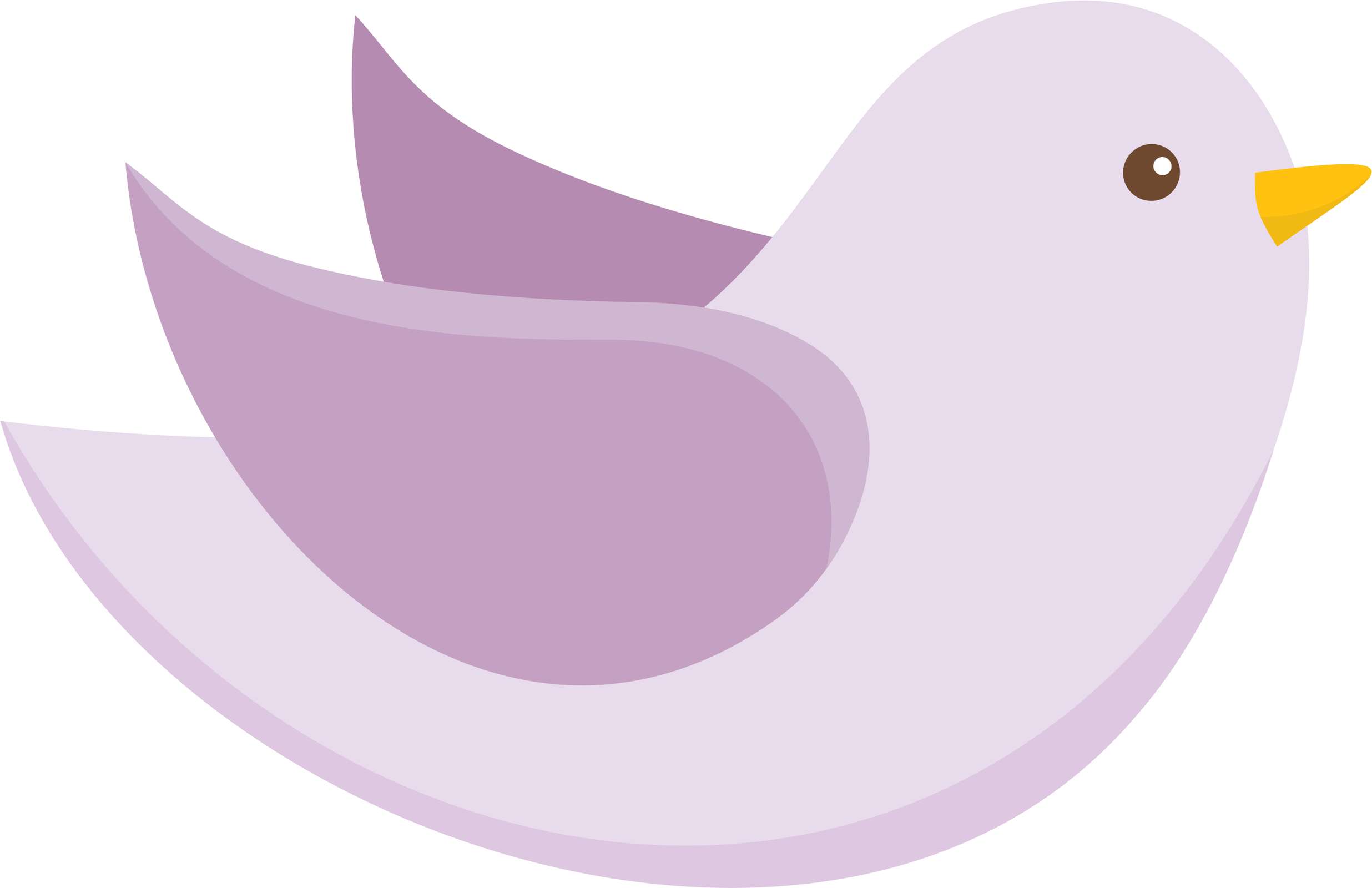 Pássaro Cartoon Cor Lavanda Animais Png Grátis Para Baixar