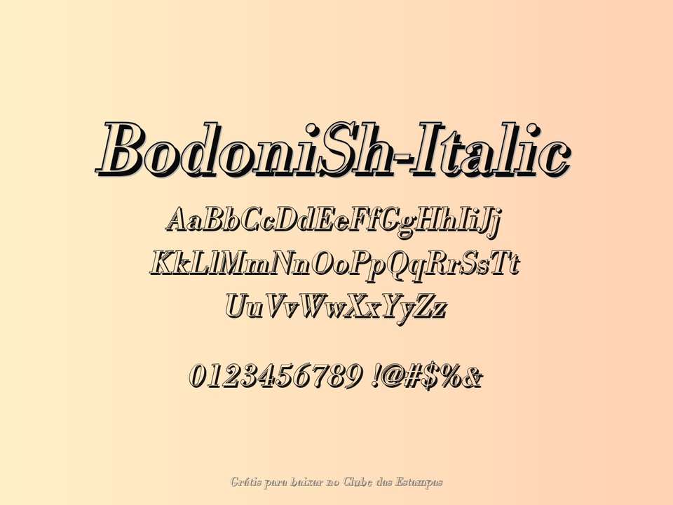 Fonte Bodonish Italic Grátis Para Baixar