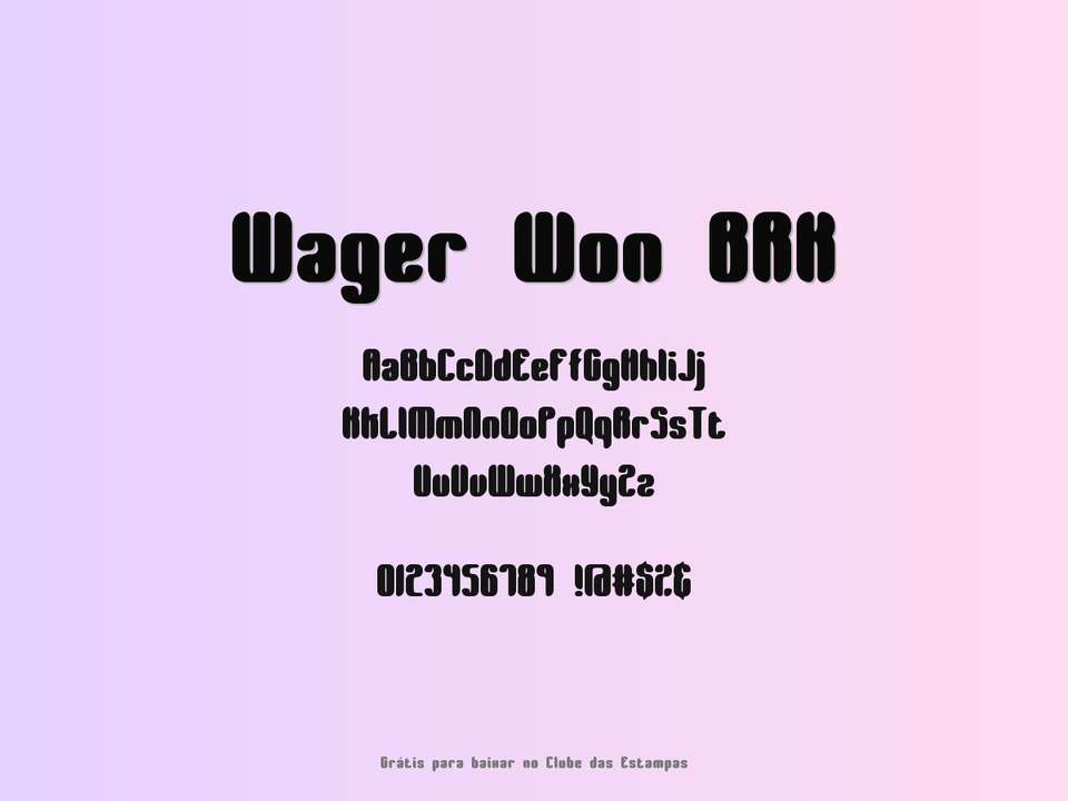 Fonte Wager Won Brk Grátis Para Baixar