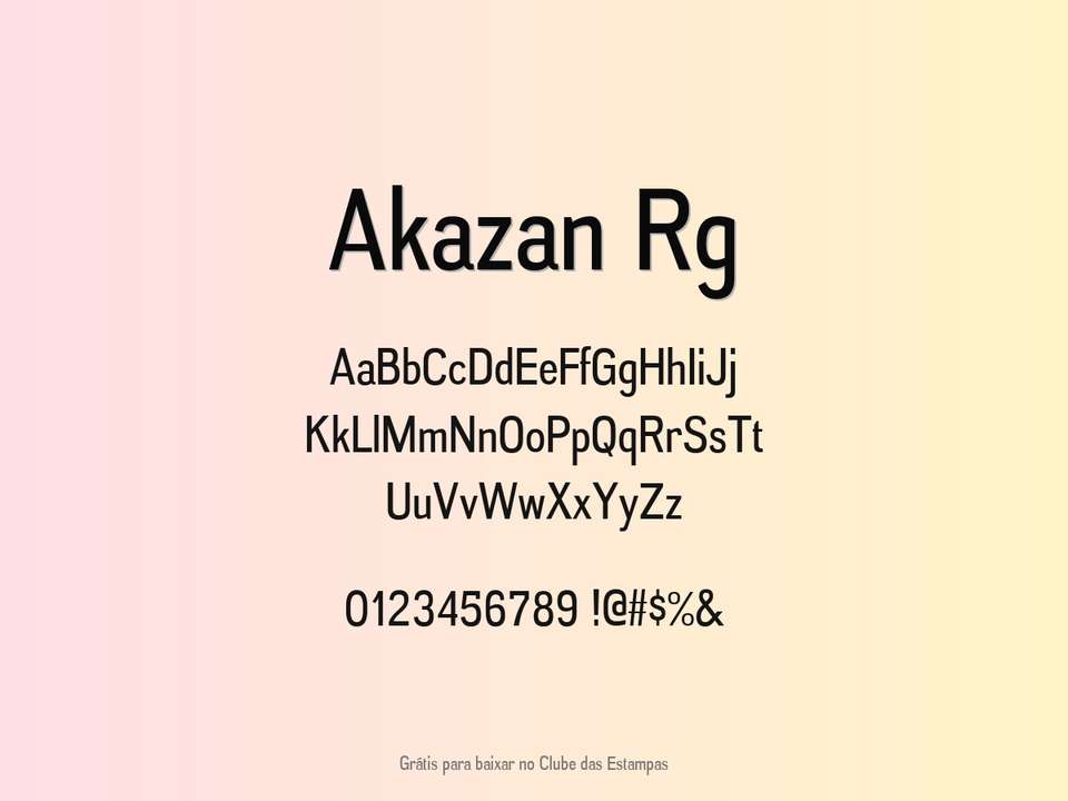 Fonte Akazan Rg Grátis Para Baixar