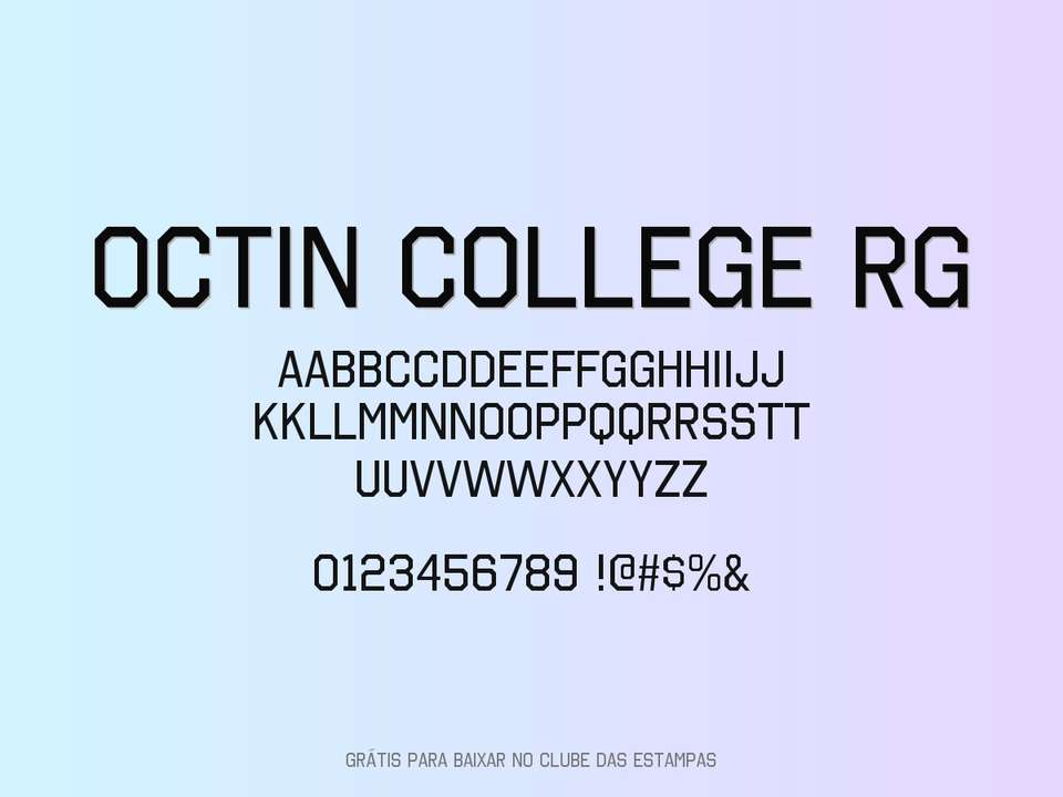 Fonte Octin College Rg Grátis Para Baixar