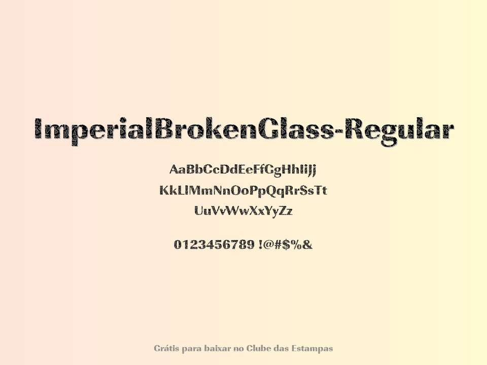 Fonte Imperialbrokenglass Regular Grátis Para Baixar