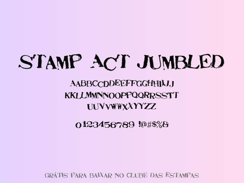 Fonte Stamp Act Jumbled Grátis Para Baixar