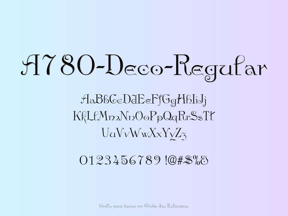 Fonte A780 Deco Regular Grátis Para Baixar