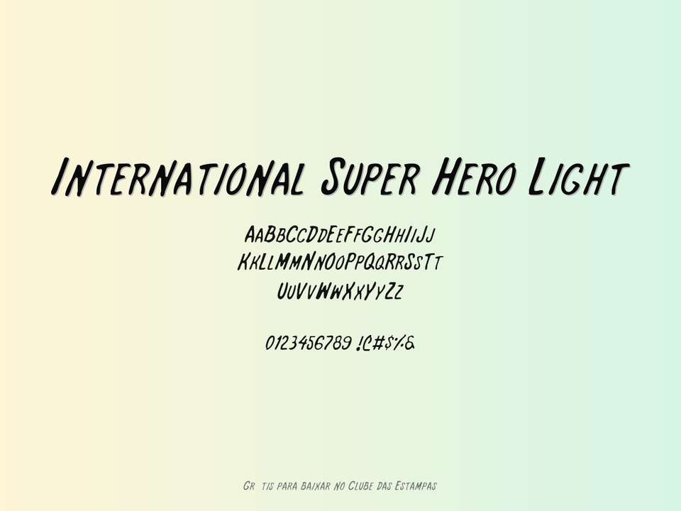 Fonte International Super Hero Light Grátis Para Baixar