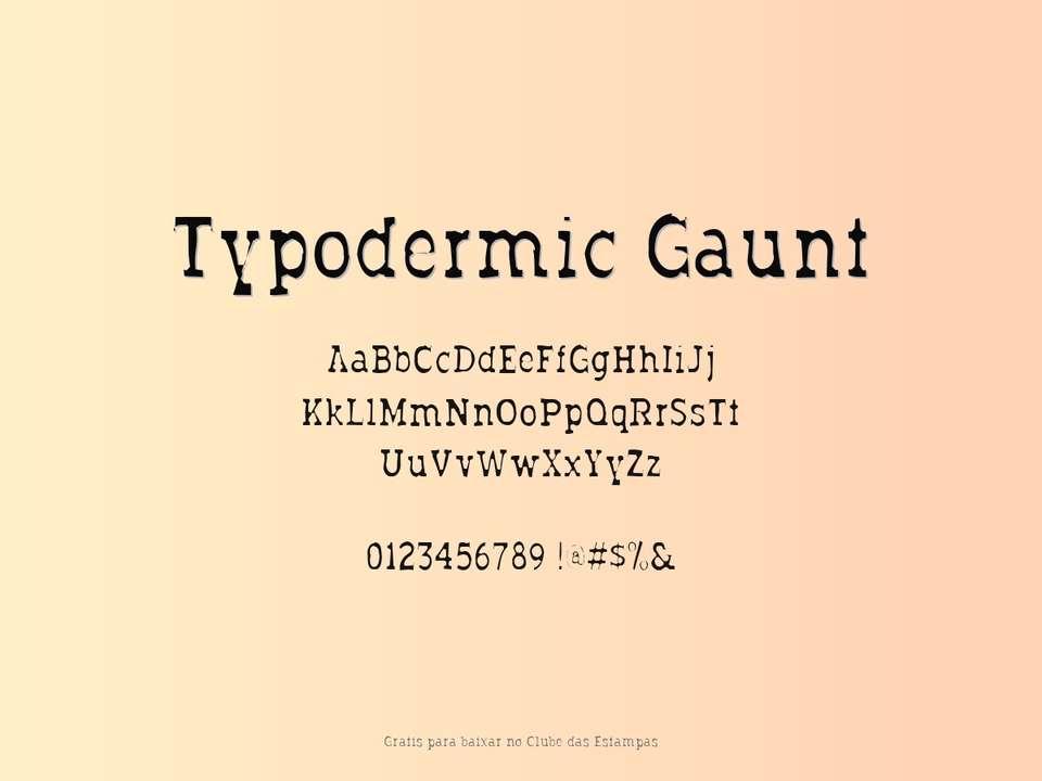 Fonte Typodermic Gaunt Grátis Para Baixar