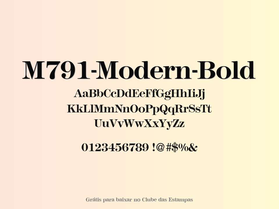 Fonte M791 Modern Bold Grátis Para Baixar