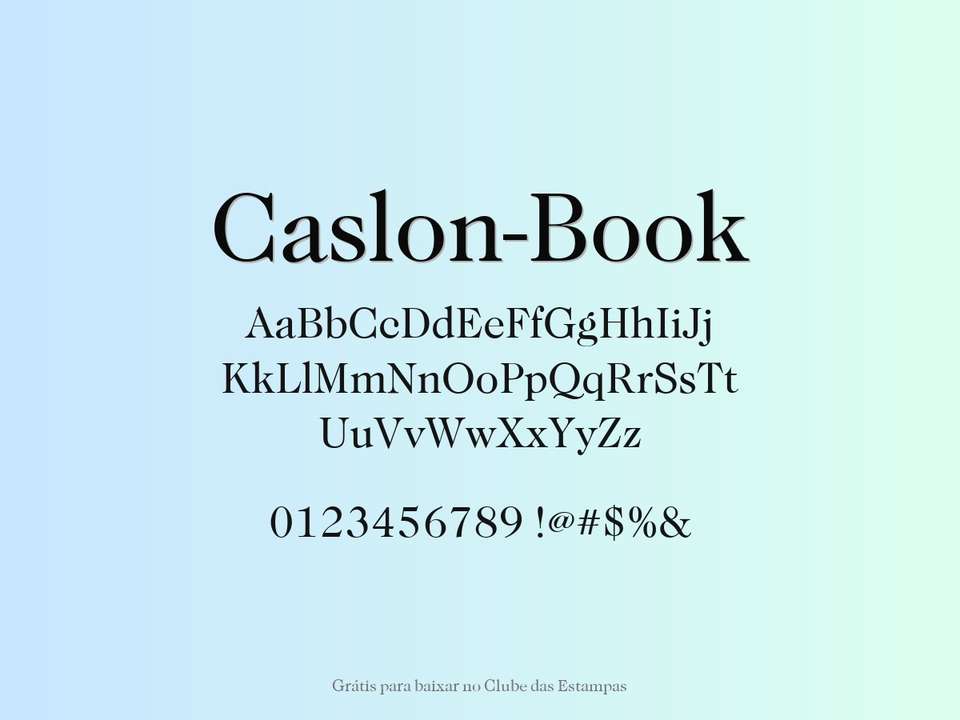 Fonte Caslon Book Grátis Para Baixar