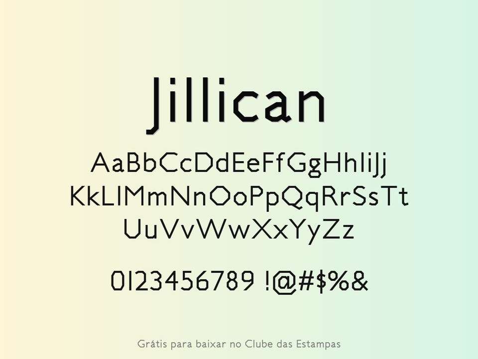 Fonte Jillican Grátis Para Baixar