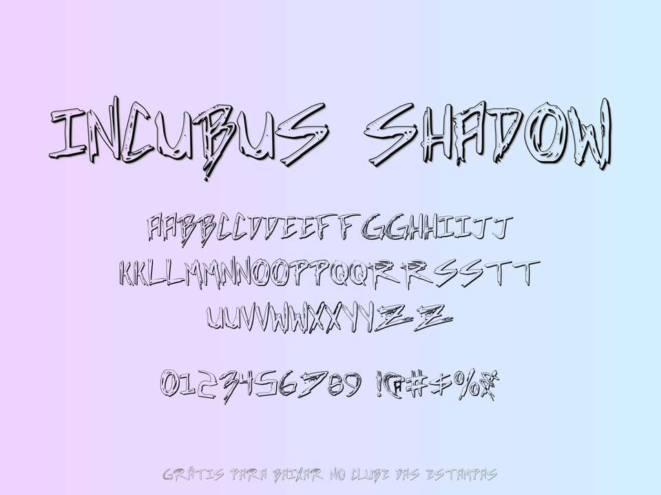 Fonte Incubus Shadow Grátis Para Baixar