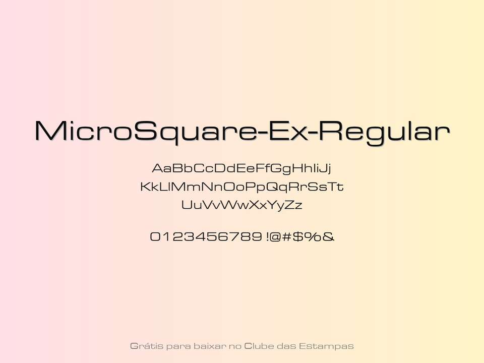Fonte Microsquare Ex Regular Grátis Para Baixar