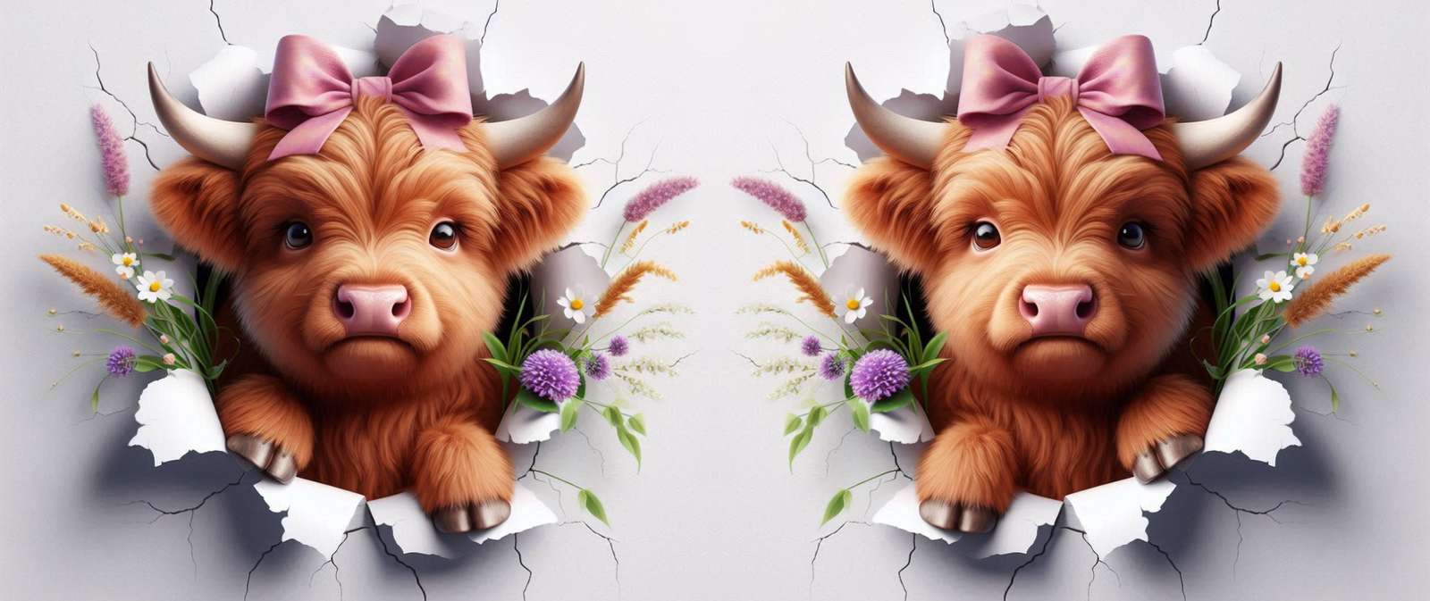 Ilustração De Bezerros Fofos Com Laços Animais Png Arte Para Caneca Grátis Pra Baixar