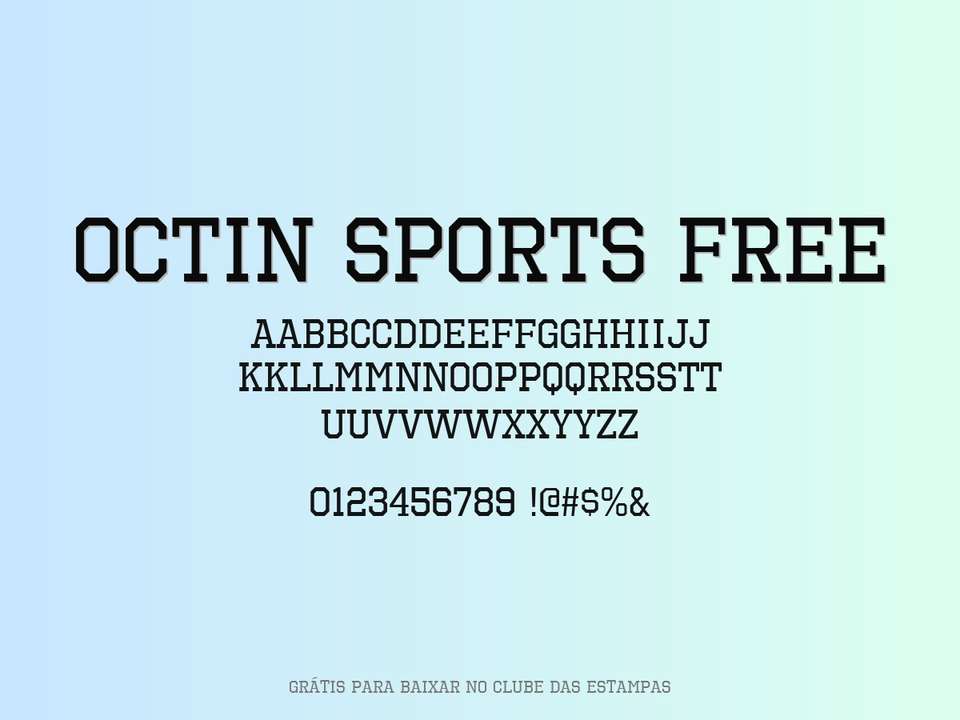 Fonte Octin Sports Free Grátis Para Baixar