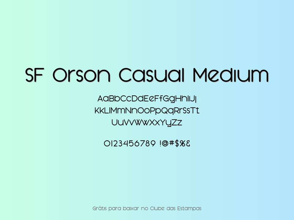 Fonte Sf Orson Casual Medium Grátis Para Baixar