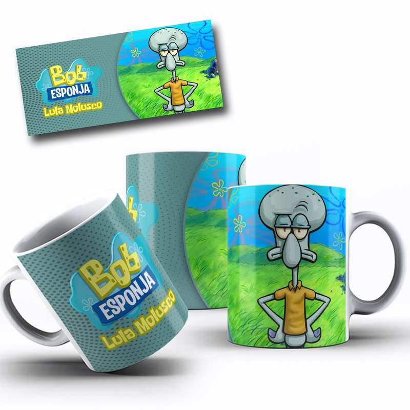 Arte Caneca Desenho Animado Bob Esponja (4)