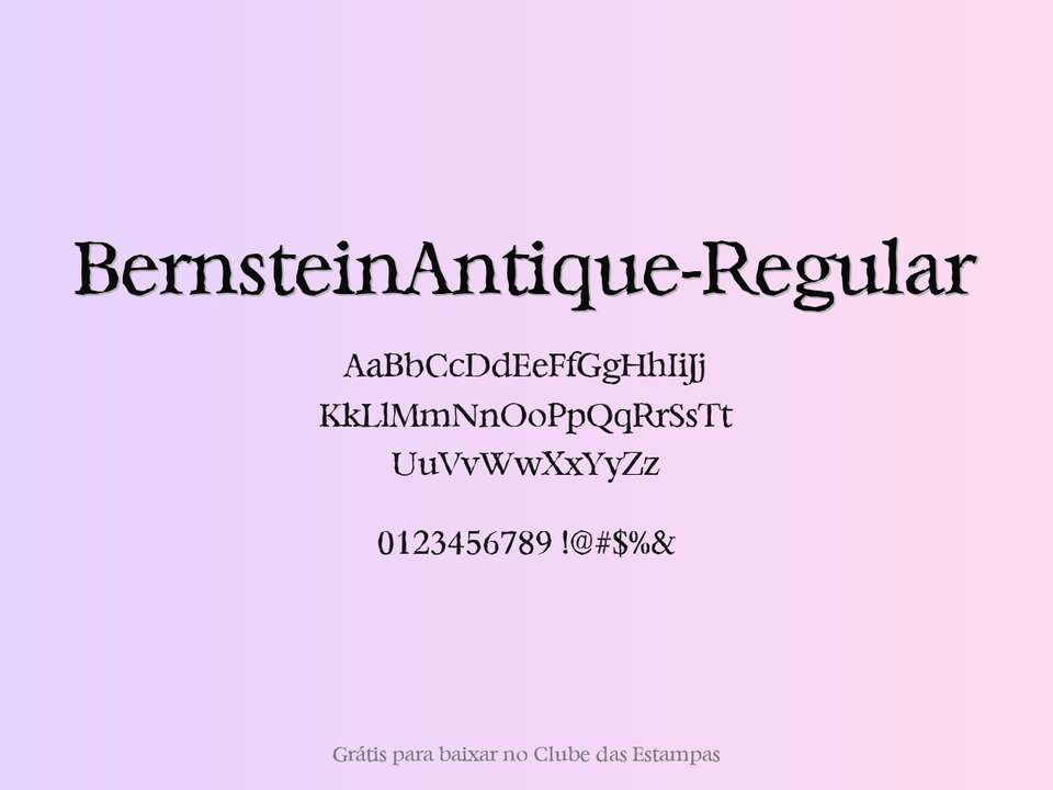 Fonte Bernsteinantique Regular Grátis Para Baixar