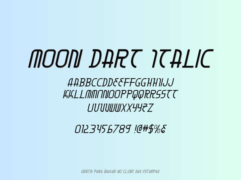 Fonte Moon Dart Italic Grátis Para Baixar