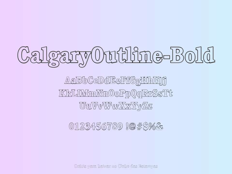 Fonte Calgaryoutline Bold Grátis Para Baixar