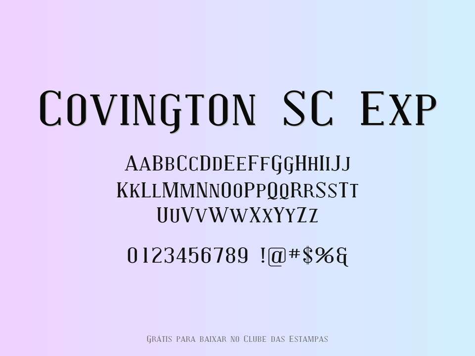 Fonte Covington Sc Exp Grátis Para Baixar