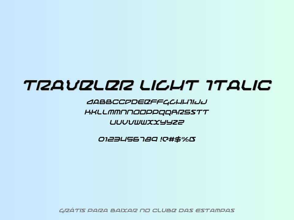 Fonte Traveler Light Italic Grátis Para Baixar