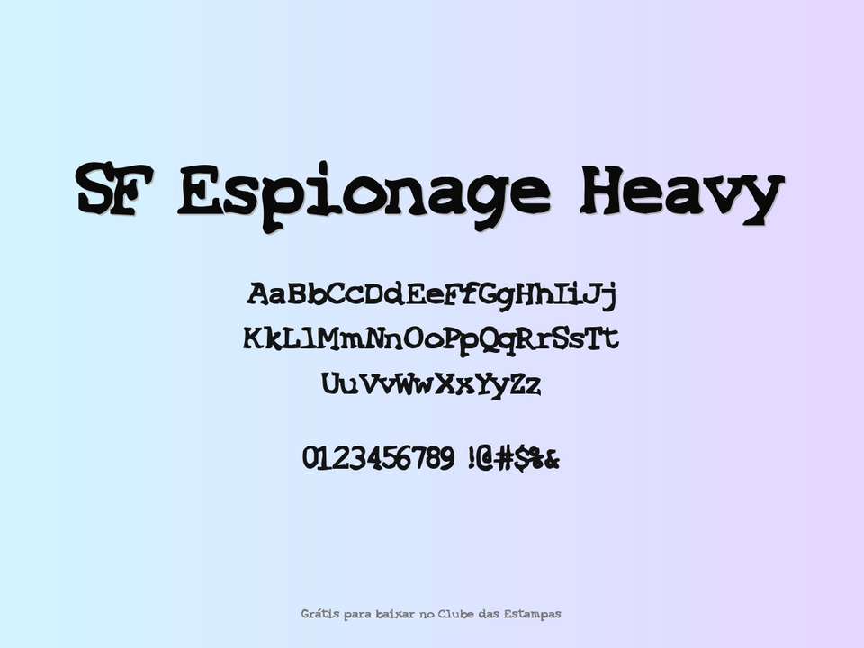 Fonte Sf Espionage Heavy Grátis Para Baixar