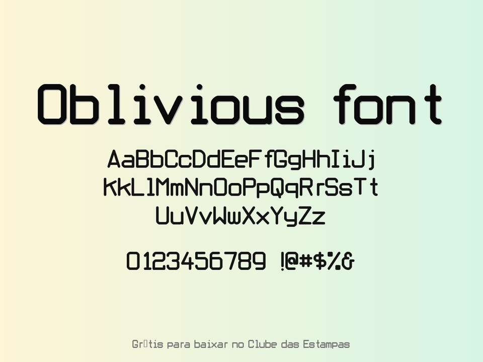 Fonte Oblivious Font Grátis Para Baixar