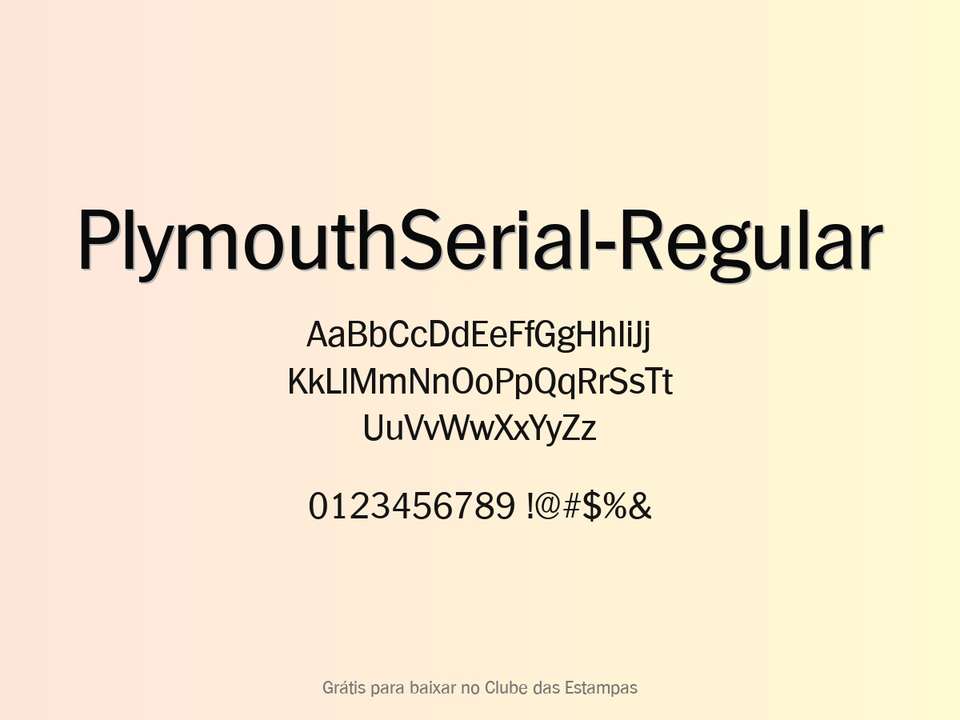 Fonte Plymouthserial Regular Grátis Para Baixar