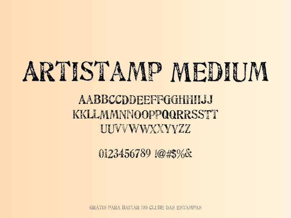 Fonte Artistamp Medium Grátis Para Baixar
