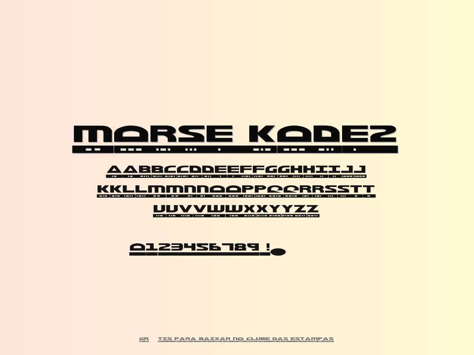 Fonte Morse Kode2 Grátis Para Baixar